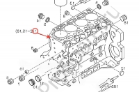 Болт ГБЦ (M10х73) (4HG1,4HK1) ISUZU NPR75,NQR75  CHINA