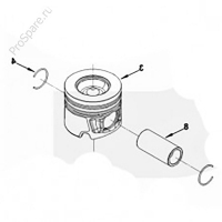 Поршень с кольцами (без пальца)